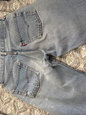 Vintage Light Wash Jeans with Red Tab